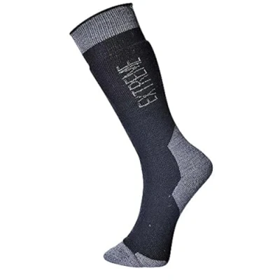 Image of Portwest Extreme Cold Weather Sock, Color: Black, Size: 39 43, SK18BKR39 43