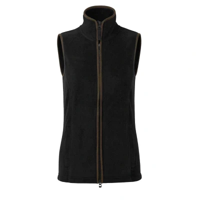 Image of Premier Womens/Ladies Artisan Fleece Gilet (Black/Brown) Size Medium