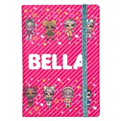 Image of LOL Journal Notebook Personalised Secret Diary For Girls Add Your Name Pink Note Book Writing Pad 96 Pages Customised Gifts