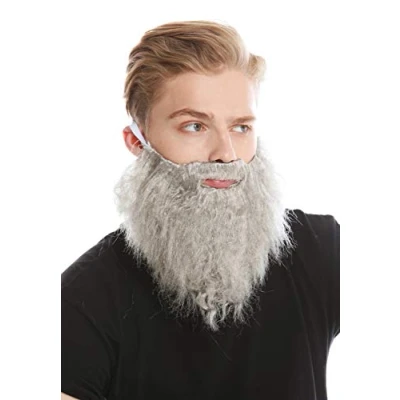 Image of WIG ME UP 9537B ZA68R beard full grey carnival Halloween Hipster robber bandit Prophet Moses God