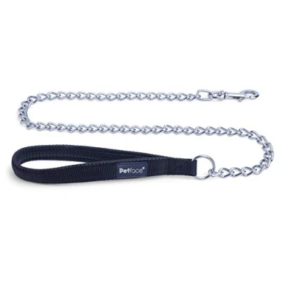 Image of Petface Padded Nylon Chain Lead, Large, Black