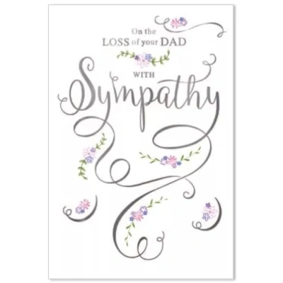 Image of Sympathy Card Loss Of DAD Size: 7.5&quot; x 5.25&quot; Bereavement Condolence B
