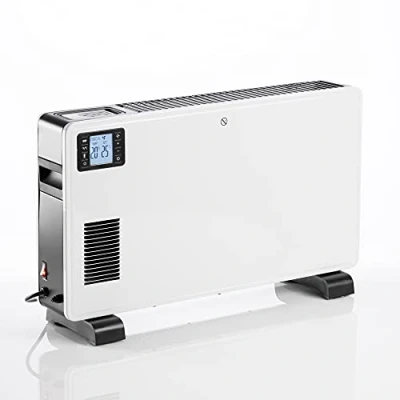 Image of Daewoo Convector Radiator HEA1812 Free Standing Electric Space Heater LCD Display 2300W Three Heat Settings, Turbo and Timer With Remote Control White