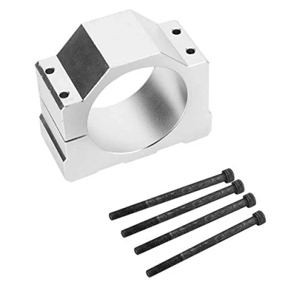 Image of Spindle Motor Holder, CNC Bracket Mount Base 80mm Clamp Shaft Holder Supportsport Control
