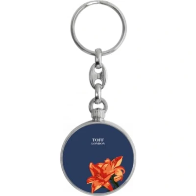 Image of Toff London Orange Lilies Flower Keyring