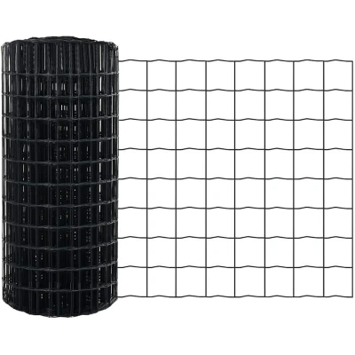 Image of vidaXL Euro Fence Grey 0.8x25 m Steel
