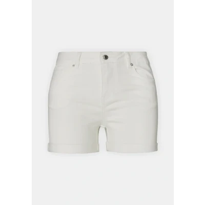 Image of Vero Moda Vmluna FOLD MIX Denim shorts, Women&#039;s, Size: Small, Cloud dancer