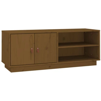 Image of vidaXL TV Cabinet Honey Brown 105x34x40 cm Solid Wood Pine