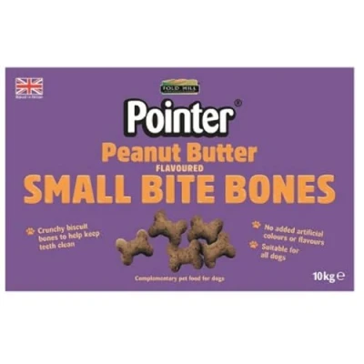 Image of Pointer Petite Peanut Butter Bones Dog Treats, Chicken, 0.1 kg, Clear