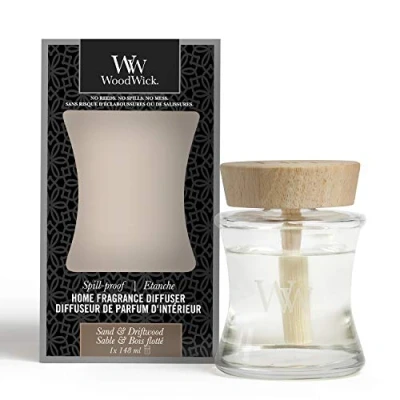 Image of WoodWick Spill Proof Home Fragrance Aroma Diffuser, Sand and Driftwood, 148 ml
