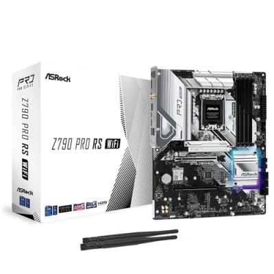 Image of Asrock Z790 PRO RS WIFI, Intel Z790, 1700, ATX, 4 DDR5, HDMI, DP, eDP, Wi Fi 6E, 2.5G LAN, PCIe5, RGB, 4x M.2