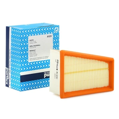 Image of 165463164R, 165468470R, 7701045724, 8200431051, 8671005920 Air Filter PURFLUX A1231 69mm 140mm 177mm Insert RENAULT: LAGUNA 2, CLIO 2