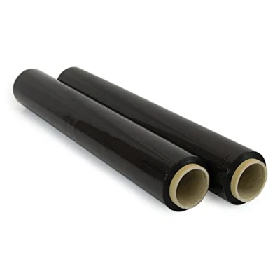 Image of OFITURIA Black Film for Packaging 50 cm x 200 Metres Length Manual Elastic Industrial Pack of 2