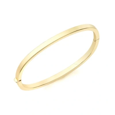 Image of Carissima Gold Women&#039;s 9 ct Yellow Rectangular Tube Bangle