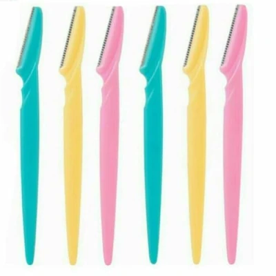 Image of Eyebrow Razors Facial Hair Remover Shaver Trimmer Shaper, Exfoliating Dermaplaning Tool for Women and Men 6 Pcs
