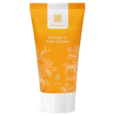 Image of Healthspan Vitamin C Gel Face Cream (50ml) Triple Source Vitamins A &amp; E Hydrate Boost Skin Radiance Reduce Appearance of Fine Lines Wrinkles Support Collagen Formation Vegan