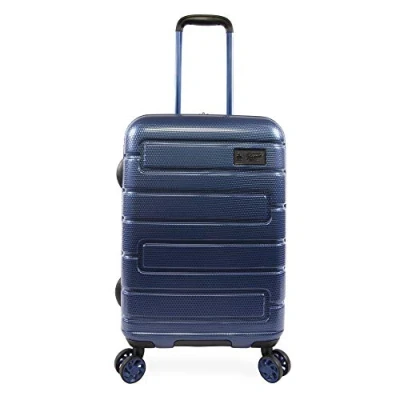 Image of Original Penguin Crimson 21&quot; Hardside Carry on Spinner Luggage, Metallic Blue, One Size, Luggage