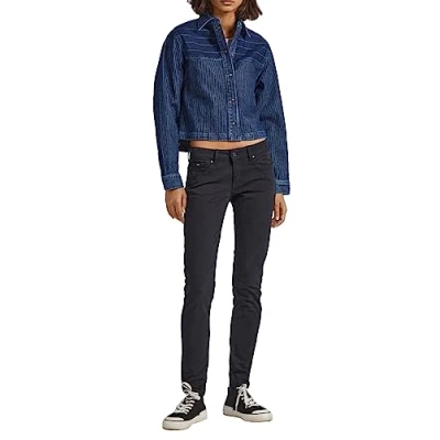 Image of Pepe Jeans Women&#039;s Soho Pants, Black (Black), 28W / 28L