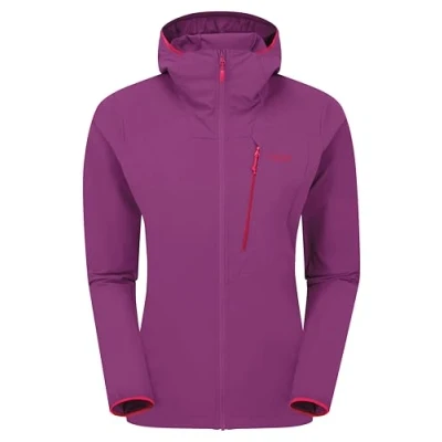 Image of Rab Women&#039;s Borealis Alpine Hoody Jacket Lightweight Water Repellent Coat for Hiking &amp; Climbing Plum 08
