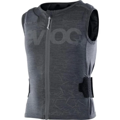 Image of EVOC protector VEST KIDS, waistcoat (LITESHIELD FLEX back protector, S.LEISURE stretch material, AIRO straps, machine washable, size: JL), carbon grey
