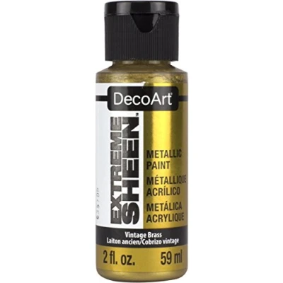 Image of DecoArt Americana Vintage Brass Extreme Sheen Jar of Paint, Acrylic, 59 ml (Pack 1)