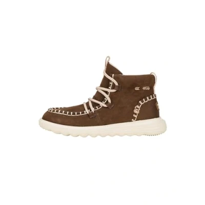 Image of HEYDUDE Women&#039;s Reyes Suede Boot Shoes, Espresso, 6 UK