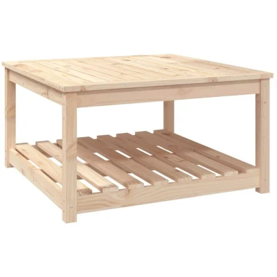 Image of vidaXL Garden Table 82.5x82.5x45 cm Solid Wood Pine