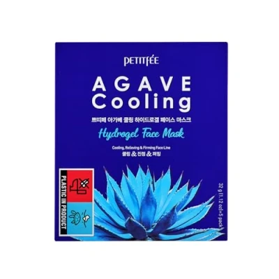 Image of Petitfee, Agave Cooling, Hydrogel Face Mask, 5 Sheets, 1.12 oz (32 g) Each