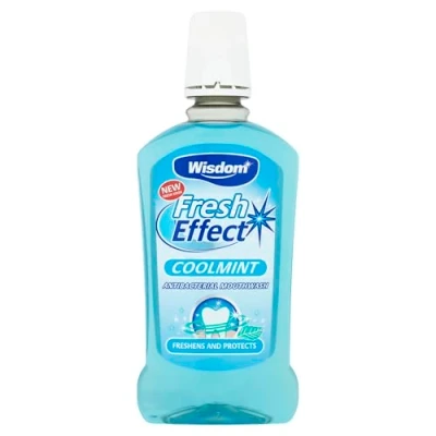 Image of Wisdom Fresh Effect Coolmint Antibacterial Mouthwash, 500ml