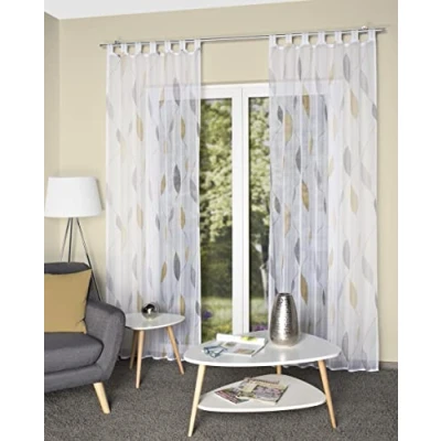 Image of HOMEbasics Printed voile curtain Paolo ideal for stylish living rooms easy to assemble