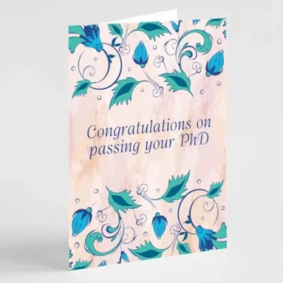 Image of Beebooh cards Leaves passed PhD celebration card
