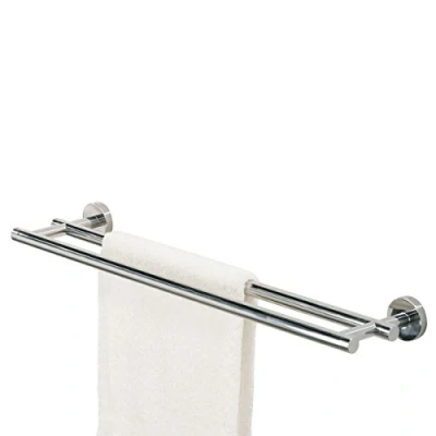 Image of Tiger Boston Double Towel Rail, Stainless Steel Polished, Chrome, 58.1 x 5 13 cm