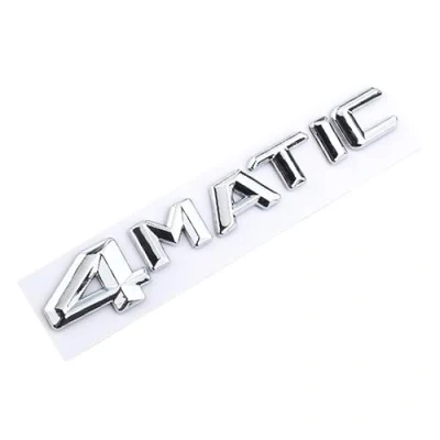 Image of 3D ABS Logo 4MATIC Emblem Car Trunk Badge Compatible With Mercedes AMG E C S GLC GLA GLS CLA W204 W205 W212 X156 4 Matic Sticker Accessories (Color : Chrome 14 16)