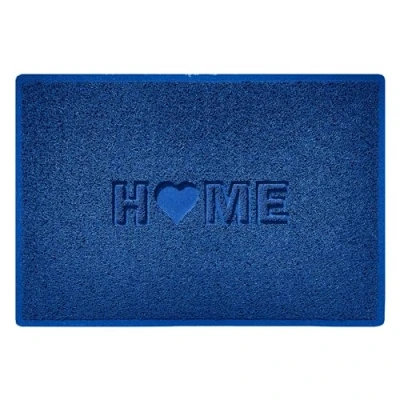 Image of Nicoman LOVE at HOME Doormat 90x60cm Loyality Blue｜Heavy Duty Non Slip｜Indoor/Outdoor｜Entrance Barrier Dirt Trapper Floor Mat｜Home Patio Garden Conservatory Door Heart
