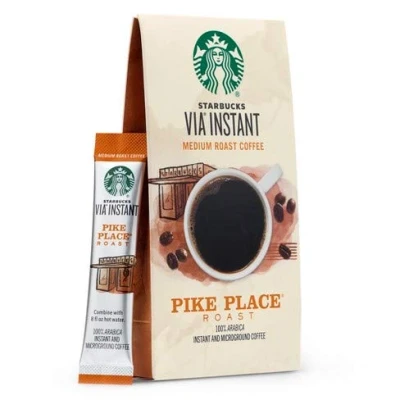 Image of Starbucks VIA® Instant Coffee Medium Roast Pike Place 12 sachets