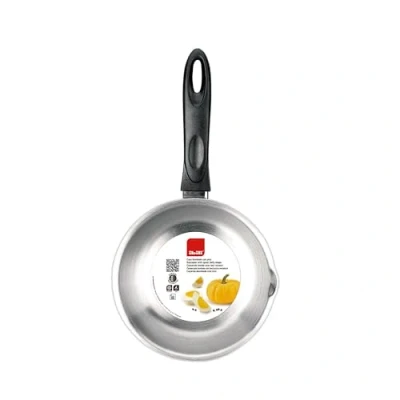 Image of Ibili Clasica Saucepan with Spout, 14 cm, Stainless Steel, Suitable for Induction Hobs, Silver/Black