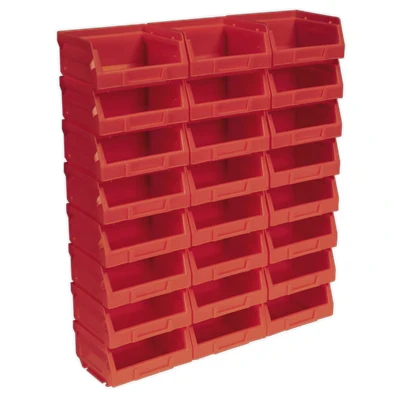 Image of Sealey Plastic Storage Bin 105 x 85 55mm Red Pack of 24