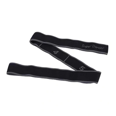 Image of 8 Grips Loop Latin Exercise Bands, Yoga Stretch Strap with Numbered Loops, Elastic Stretching Resistance Bands Fitness Dance Assist for Pilates Gymnastics