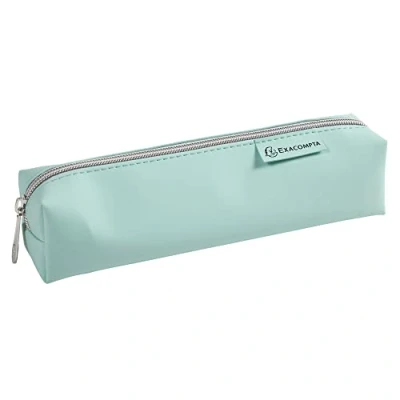 Image of Exacompta Ref. 52580E 1 Aquarel square pencil case made of soft touch rubber polyurethane polyester lining dimensions 22.5 x 5 cm random colours