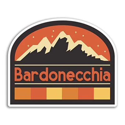 Image of 2 x 10cm Bardonecchia Italy Vinyl Stickers Fun Sticker Laptop Luggage #32933 (10cm Wide)