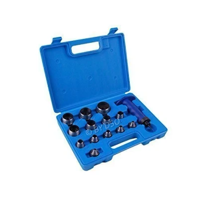 Image of Professional 14 Pc Hole Punch Set 5 to 35 mm Rubbers Leathers Plastics PN166
