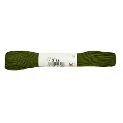Image of Olympus Kogin Sashiko Thread Avocado Green # 218 Japanese Embroidery &amp; Quilting