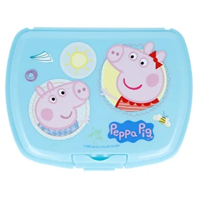 Image of OM SUPPLIES Peppa George Urban Sandwich Lunch Snack Box Kids Children School (Peppa)