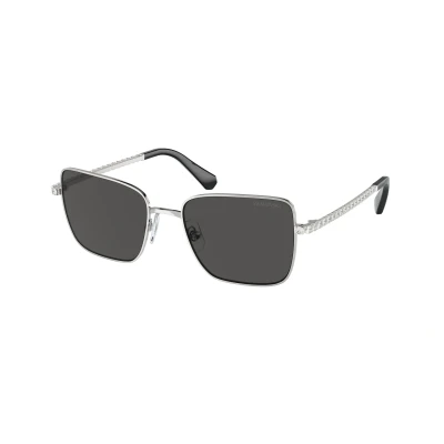 Image of Swarovski Sunglasses silvercoloured/dark grey, Women&#039;s, Size: 53, Silver coloured/dark grey