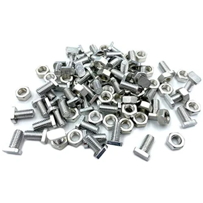 Image of 50 Sets Aluminium Greenhouse Nuts and Bolts, Cropped Head &amp; Bolts for Building Repairing