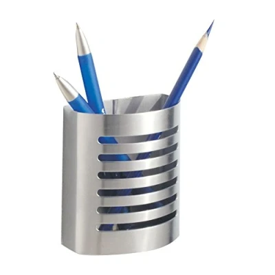 Image of iDesign Magnetic Pen Holder for Fridge &amp; Whiteboard, Office Pot made of Stainless Steel, Brushed