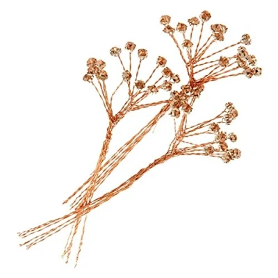 Image of Corsage Creations 4mm Diamante Branch Rose Gold (3bunches x 6 stems per bag)
