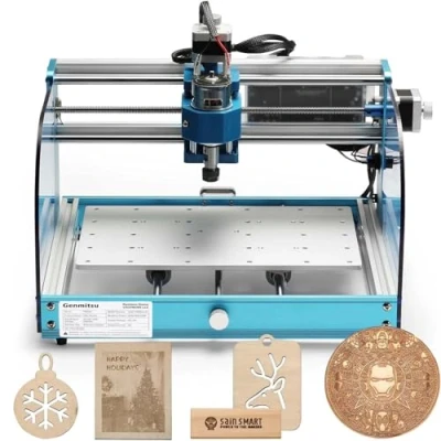 Image of Genmitsu 3018 PROVer V2 CNC Milling Machine, Desktop for Beginner with Limit Switches &amp; Emergency Stop, Upgraded Z Axis Aluminum Spoilboard, Working Area 284 x 180 40mm