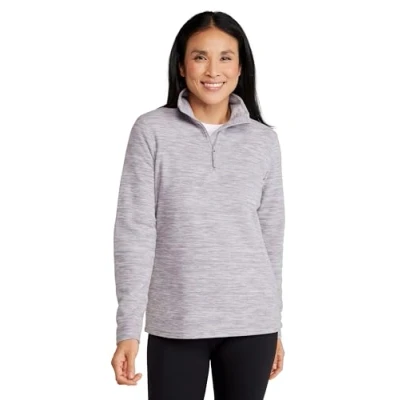 Image of Mountain Warehouse Snowdon Womens Fleece Top Warm Pullover, Lightweight Sweater, Half Zip, Breathable Ladies Tee, Quick Drying For Autumn Winter, Walking, Travelling Grey Women&#039;s Size 8