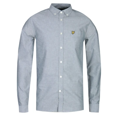 Image of Lyle &amp; Scott Men&#039;s Oxford Casual Shirt, Green (Jade Z597), X Small (Size:XS)